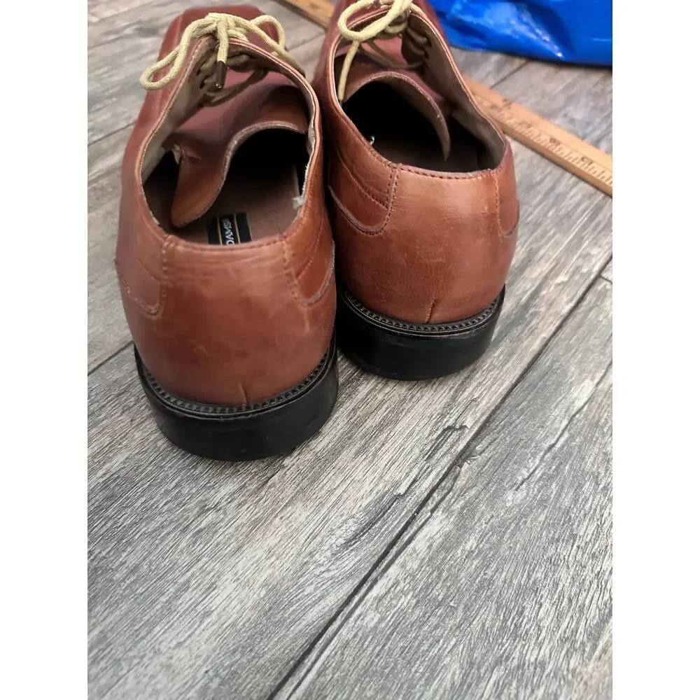 Stacy Adams Men's Brown Leather Bicycle Square Toe Oxford Shoes Size 10.5